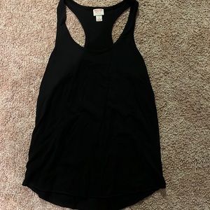 Black racerback tank top